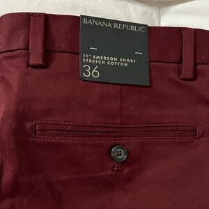 Banana Republic Emerson Stretch Shorts, size 36, brand new with tags